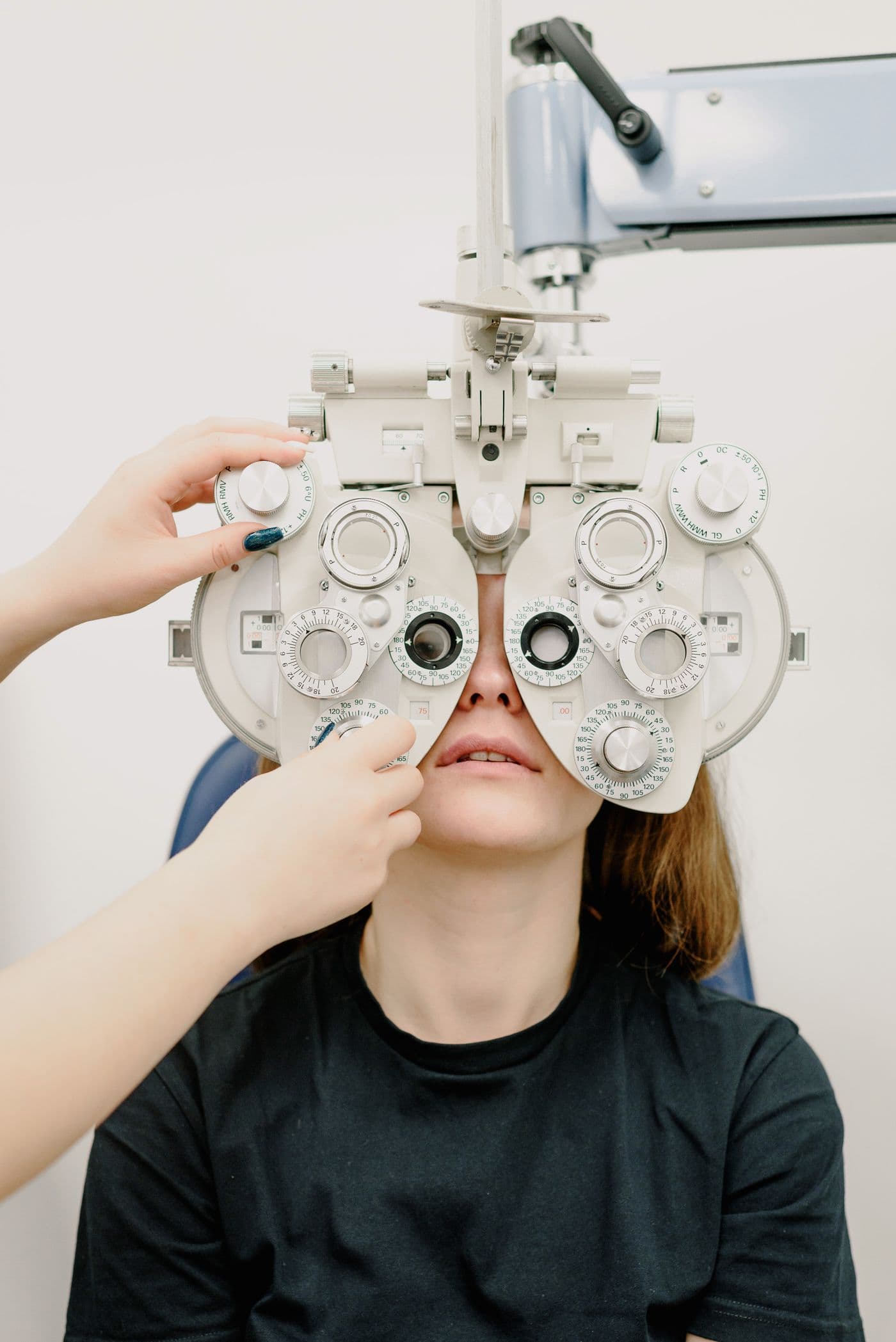 Phoropter used during an eye test
